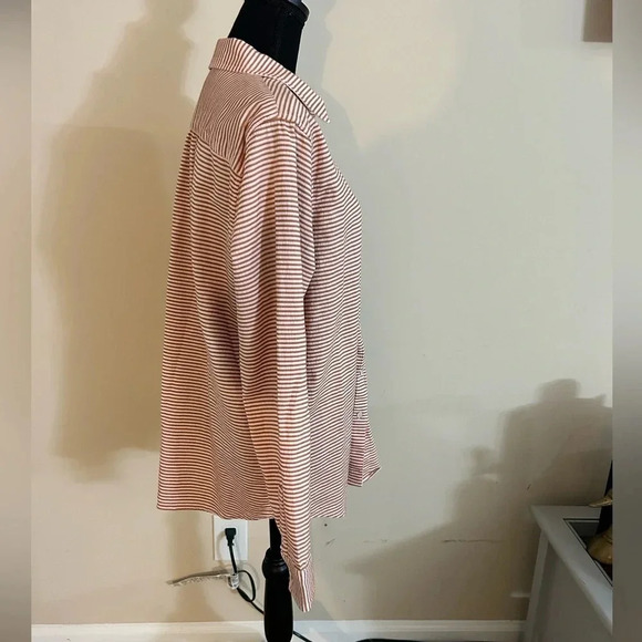 Lands’ End Women's Reversible Boyfriend Fit Long Sleeve Tunic Top - Picture 5 of 7